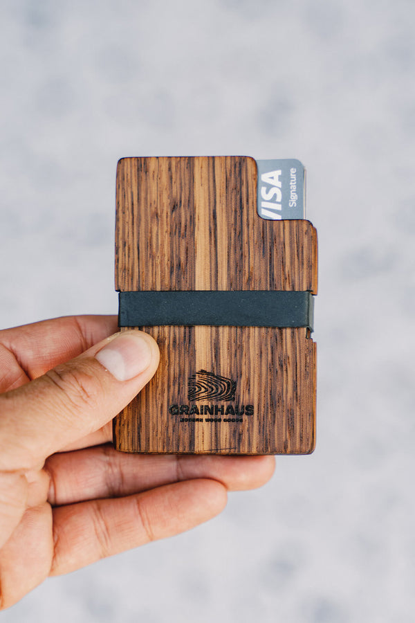 Exotic Slim Wood Wallet