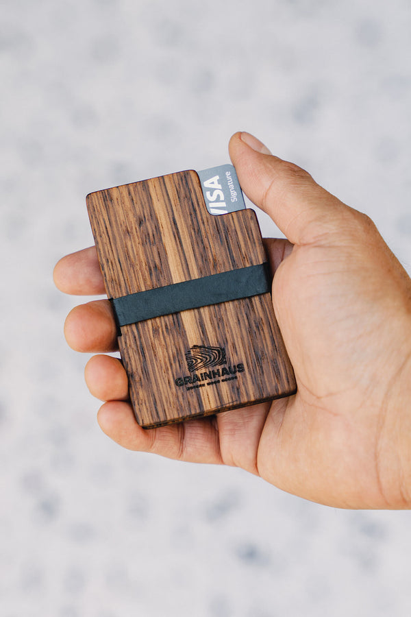 Exotic Slim Wood Wallet