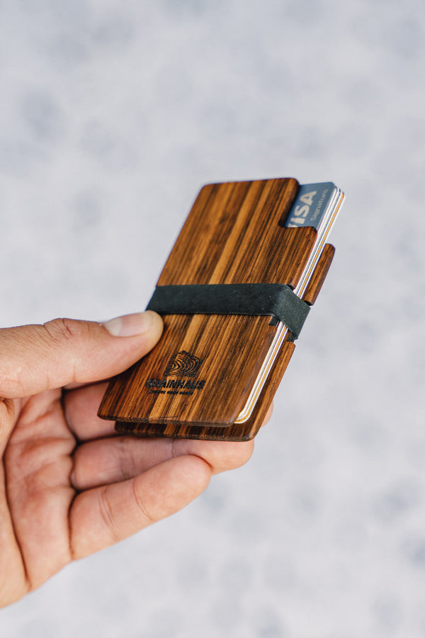 Exotic Slim Wood Wallet